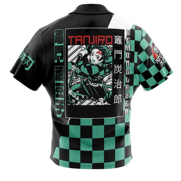 Kamado Tanjiro Haori Demon Slayer Button Up Hawaiian Shirt