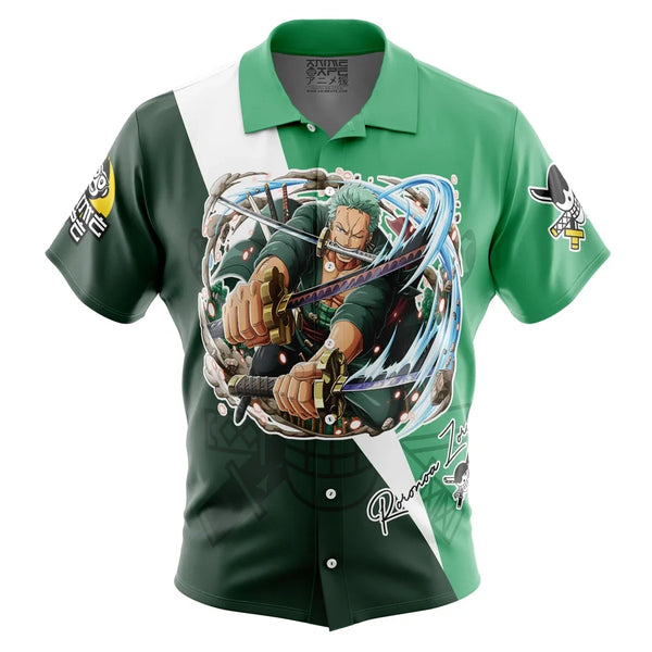 Roronoa Zoro Button Up Hawaiian Shirt One Piece