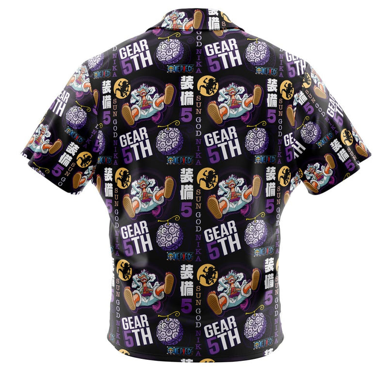 Luffy Gear 5 Sun God Nika V2 Button Up Hawaiian Shirt