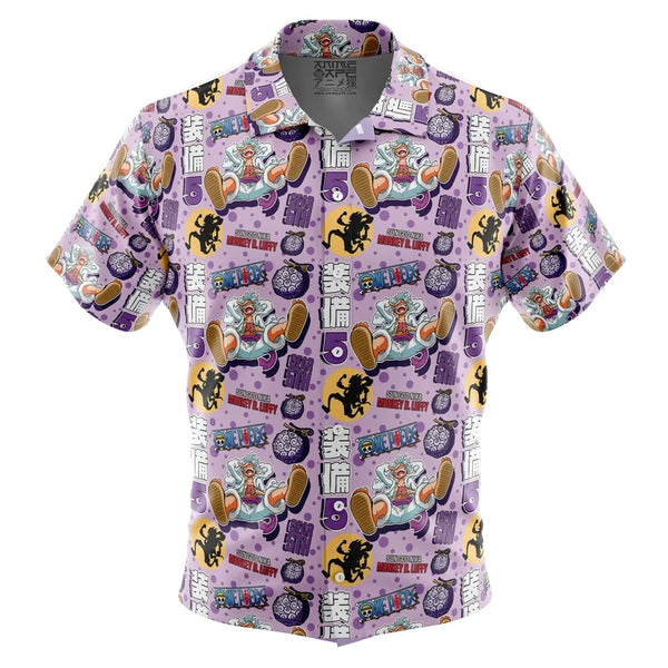 Luffy Gear 5 Sun God Nika Button Up Hawaiian Shirt