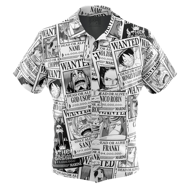 Aloha Strawhat Wanted One Piece Button Up Hawaiian Shirt