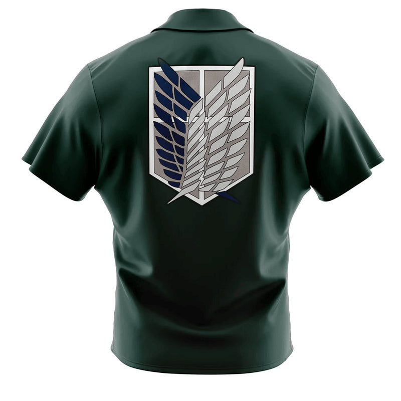 Scouting Regiment Attack on Titan Button Up Hawaiian Shirt