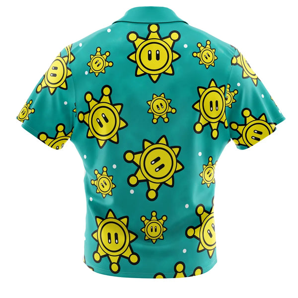 Shine Sprite Super Mario Sunshine Button Up Hawaiian Shirt