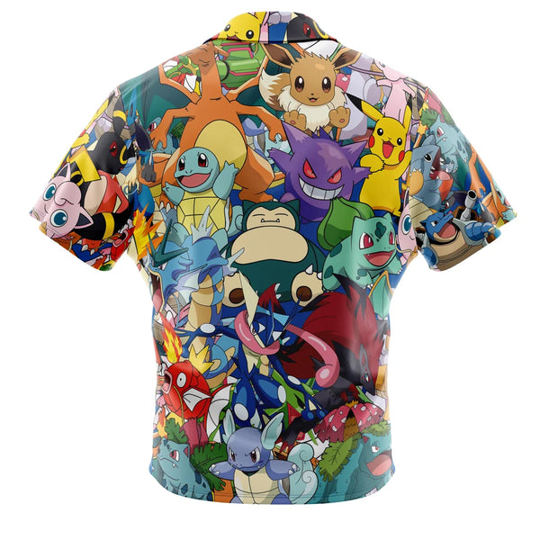 Magical Creatures Pokemon Button Up Hawaiian Shirt