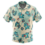 Totodile Pokemon Beach Wear Aloha Style For Men And Women Button Up Hawaiian Shirt