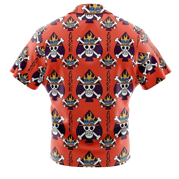 Portgas D. Ace Jolly Roger Button Up Hawaiian Shirt One Piece