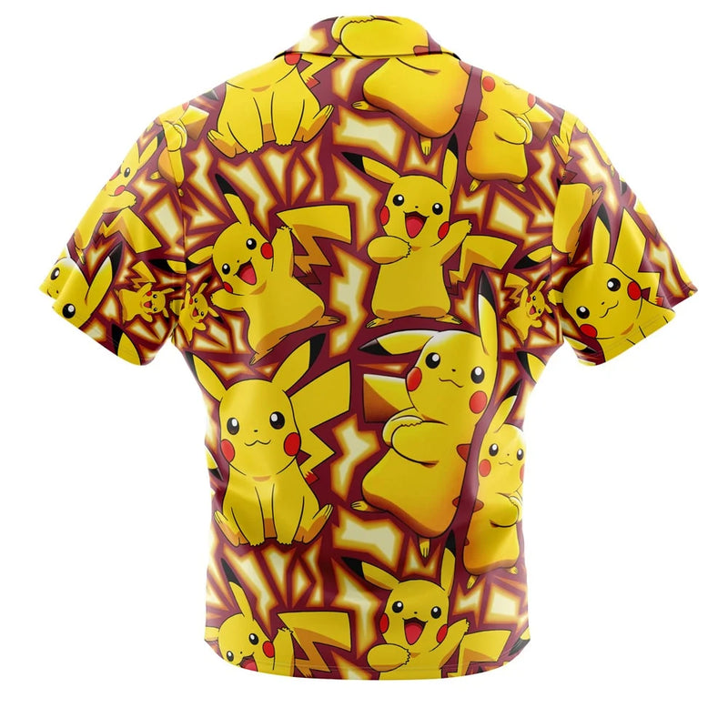 Pikachu Pokemon Button Up Hawaiian Shirt