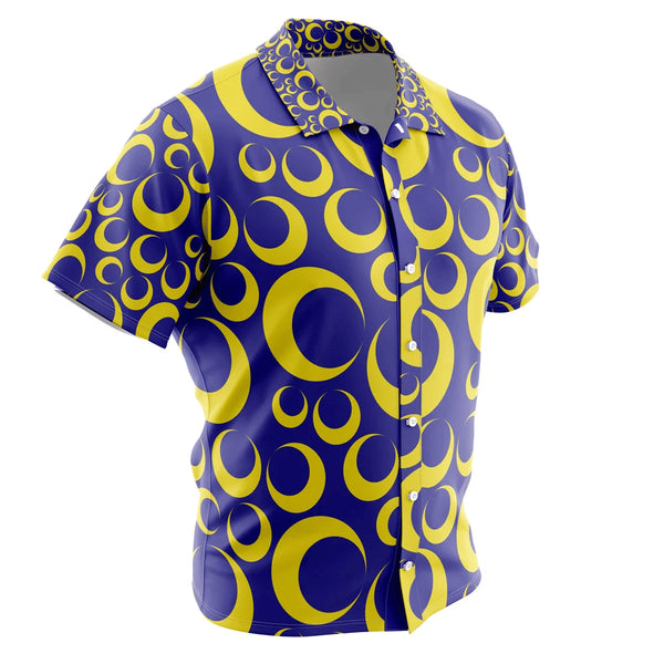 Crescent Sailor Moon Moon Button Up Hawaiian Shirt