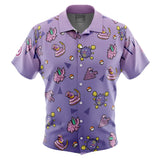 Poison Type Pattern Pokemon Button Up Hawaiian Shirt