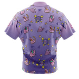 Poison Type Pattern Pokemon Button Up Hawaiian Shirt