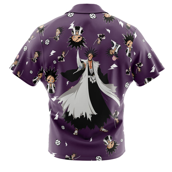 Zaraki Kenpachi Pattern Bleach Button Up Hawaiian Shirt