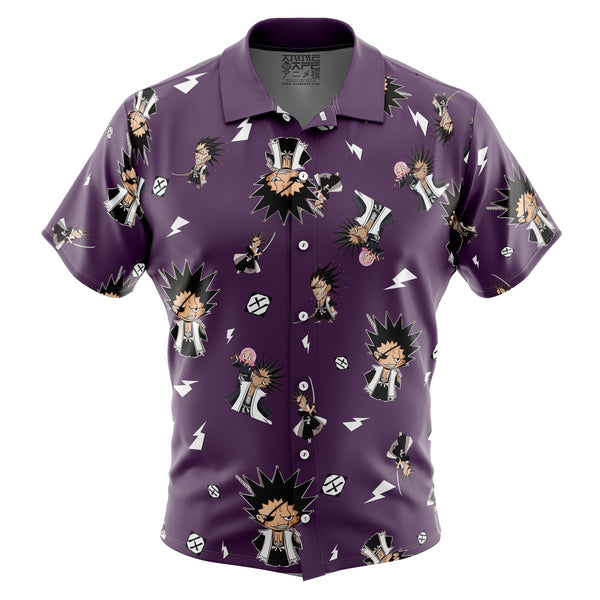 Zaraki Kenpachi Pattern Bleach Button Up Hawaiian Shirt