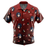 Itachi Uchiha Naruto Pattern Button Up Hawaiian Shirt