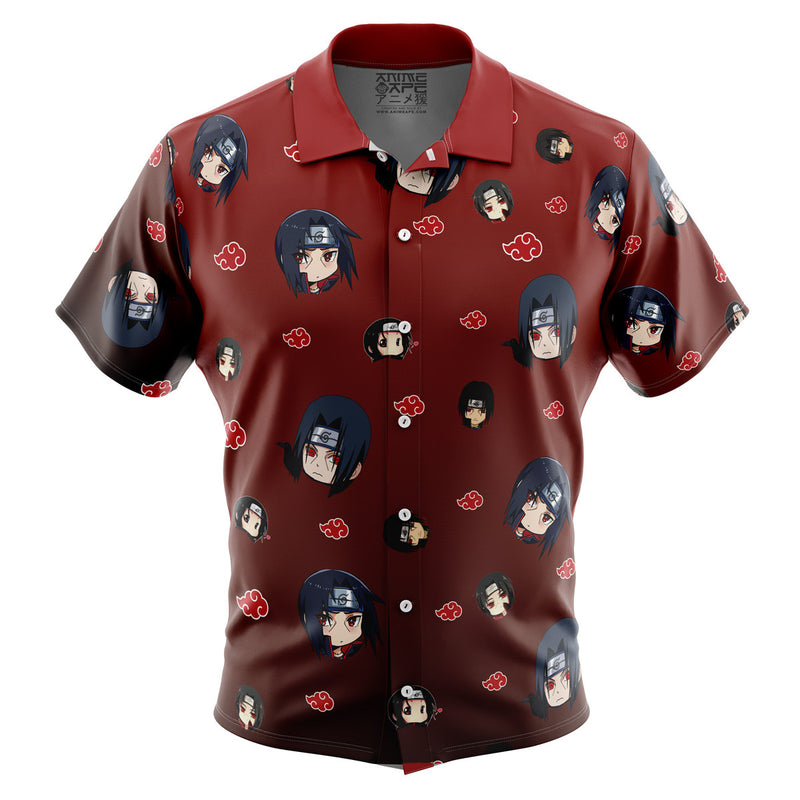 Itachi Uchiha Naruto Pattern Button Up Hawaiian Shirt