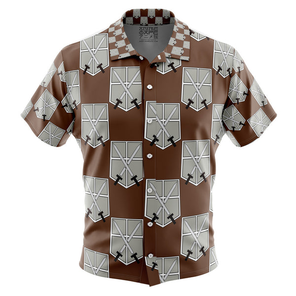 Training Corps Attack on Titan Button Up Hawaiian Shirt