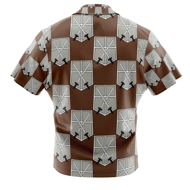 Training Corps Attack on Titan Button Up Hawaiian Shirt