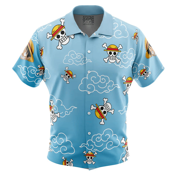 Luffy Pattern One Piece Button Up Hawaiian Shirt