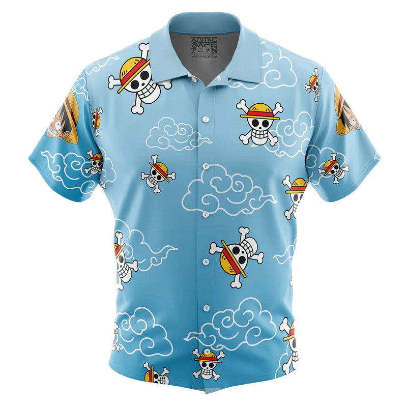 Luffy Pattern One Piece Button Up Hawaiian Shirt