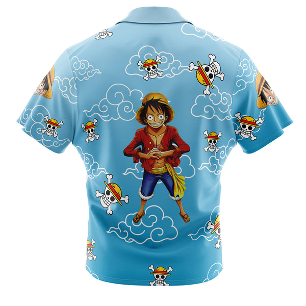 Luffy Pattern One Piece Button Up Hawaiian Shirt