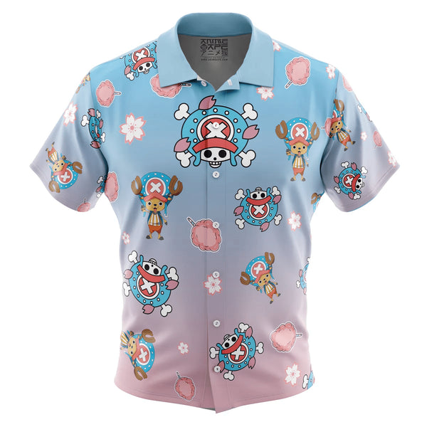 Chopper Pattern One Piece Button Up Hawaiian Shirt