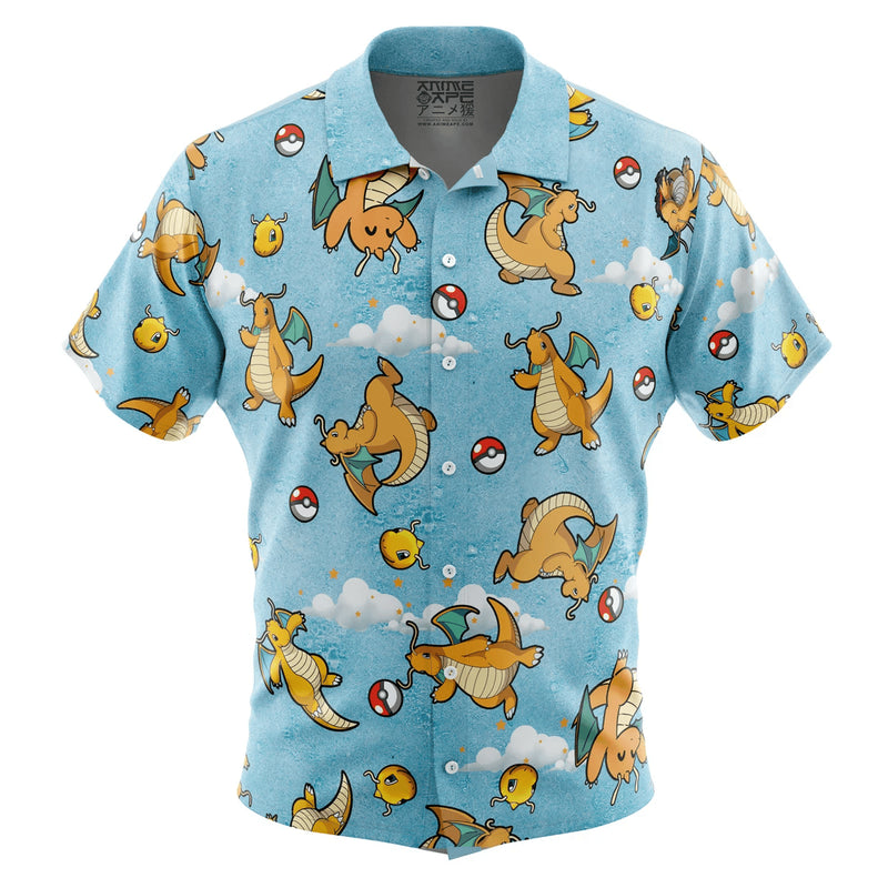 Dragonite Pattern Pokemon Button Up Hawaiian Shirt