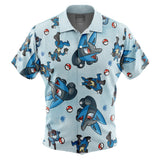 Lucario Pattern Pokemon Button Up Hawaiian Shirt