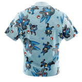 Lucario Pattern Pokemon Button Up Hawaiian Shirt