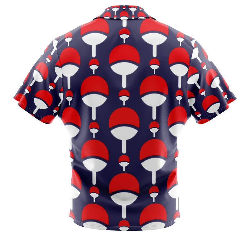 Uchiha Clan Crest Shippuden Button Up Hawaiian Shirt