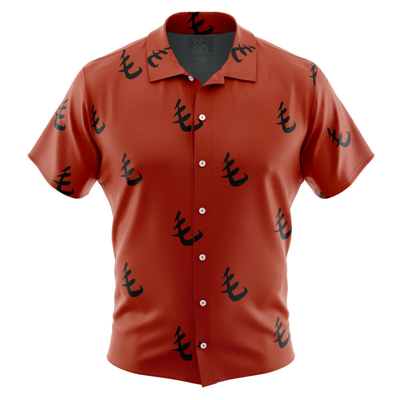 Red Pattern Saitama One Punch Man Button Up Hawaiian Shirt