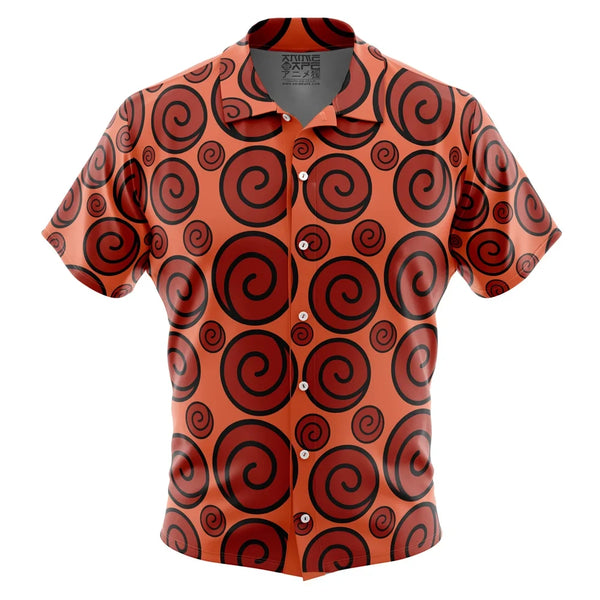 Uzumaki Clan Crest Naruto Shippuden Button Up Hawaiian Shirt