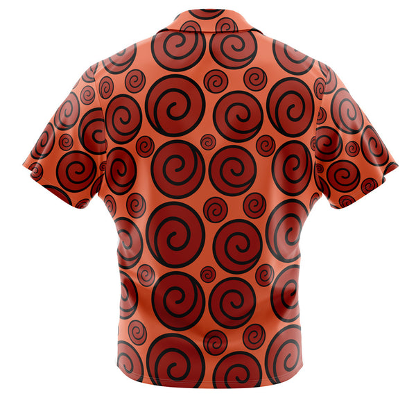 Uzumaki Clan Crest Naruto Shippuden Button Up Hawaiian Shirt