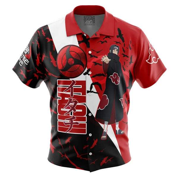 Uchiha Itachi Naruto Shippuden Button Up Hawaiian Shirt