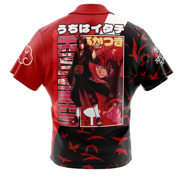 Uchiha Itachi Naruto Shippuden Button Up Hawaiian Shirt