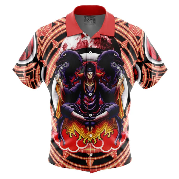 Trippy Uchiha Itachi Naruto Button Up Hawaiian Shirt