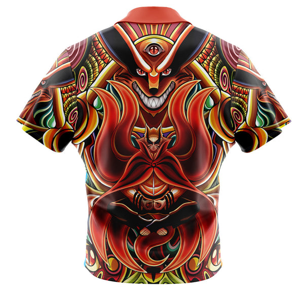 Trippy Uzumaki Naruto Baryon Mode Boruto Button Up Hawaiian Shirt