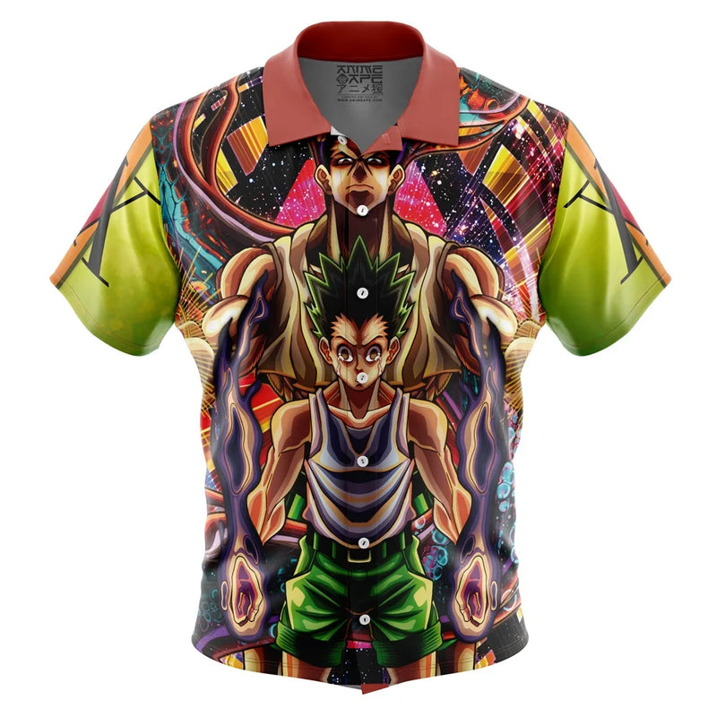 Trippy Gon Freecss Hunter X Hunter Button Up Hawaiian Shirt