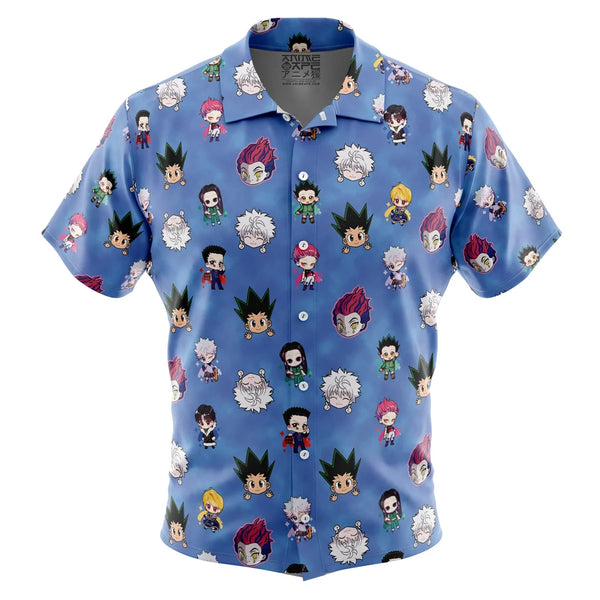 Chibi Hunter x Hunter Characters Pattern Button Up Hawaiian Shirt