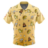 Ground Type Pattern Pokemon Button Up Hawaiian Shirt