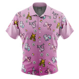 Psychic Type Pattern Pokemon Button Up Hawaiian Shirt