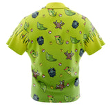 Bug Type Pattern Pokemon Button Up Hawaiian Shirt