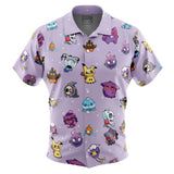 Chibi Ghost Pokemon Pattern Button Up Hawaiian Shirt