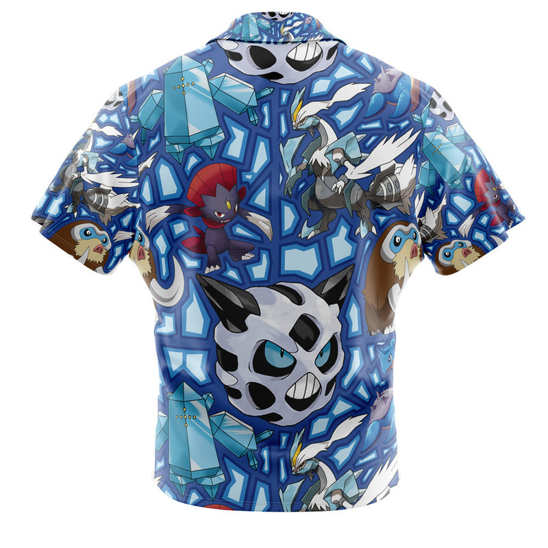 Ice Type Pokemon Pokemon Button Up Hawaiian Shirt