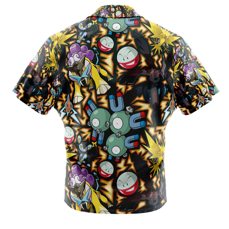 Electric Type Pokemon Pokemon Button Up Hawaiian Shirt