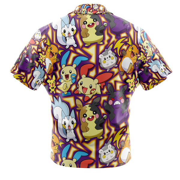 Electric Rodent Type Pokemon Pokemon Button Up Hawaiian Shirt