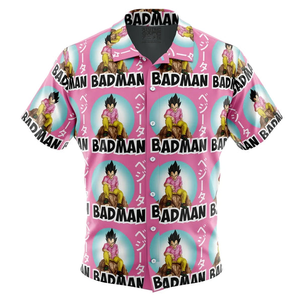 Vegeta Pink Badman Dragon Ball Z Button Up Hawaiian Shirt