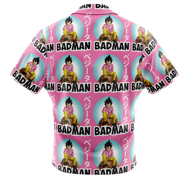 Vegeta Pink Badman Dragon Ball Z Button Up Hawaiian Shirt