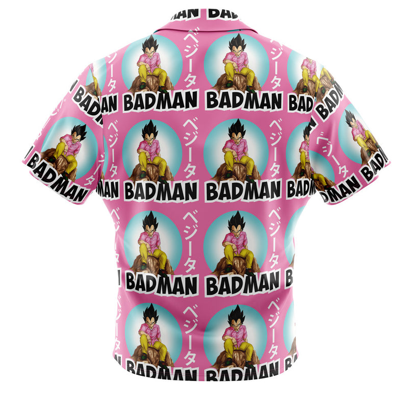 Vegeta Pink Badman Dragon Ball Z Button Up Hawaiian Shirt