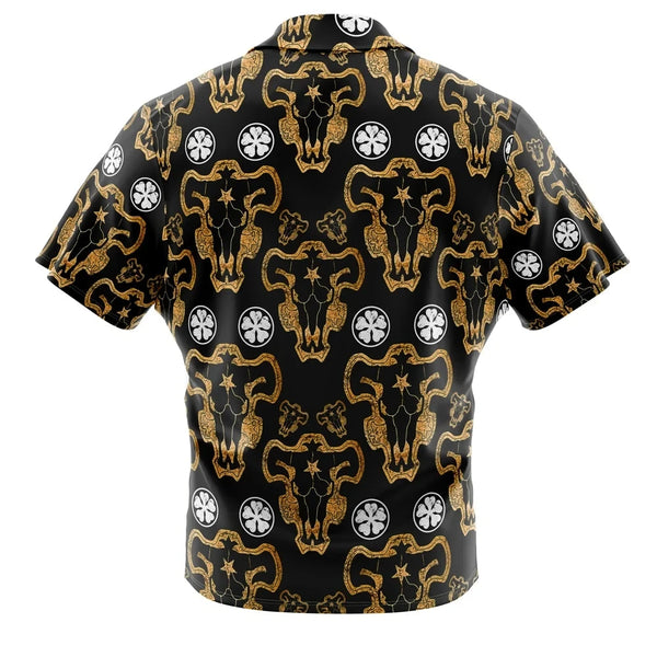 Black Bulls Black Clover Button Up Hawaiian Shirt