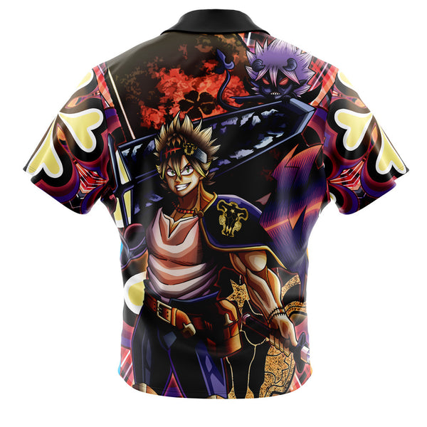 Trippy Asta Black Clover Button Up Hawaiian Shirt