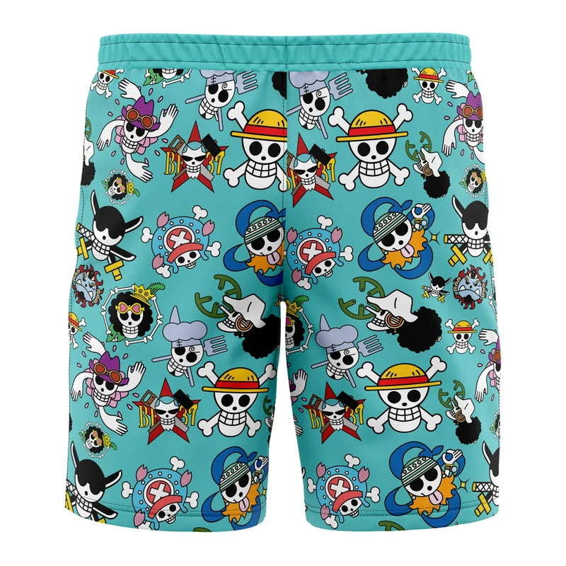 Strawhats Jolly Roger OP Pirates Board Shorts Swim Trunks